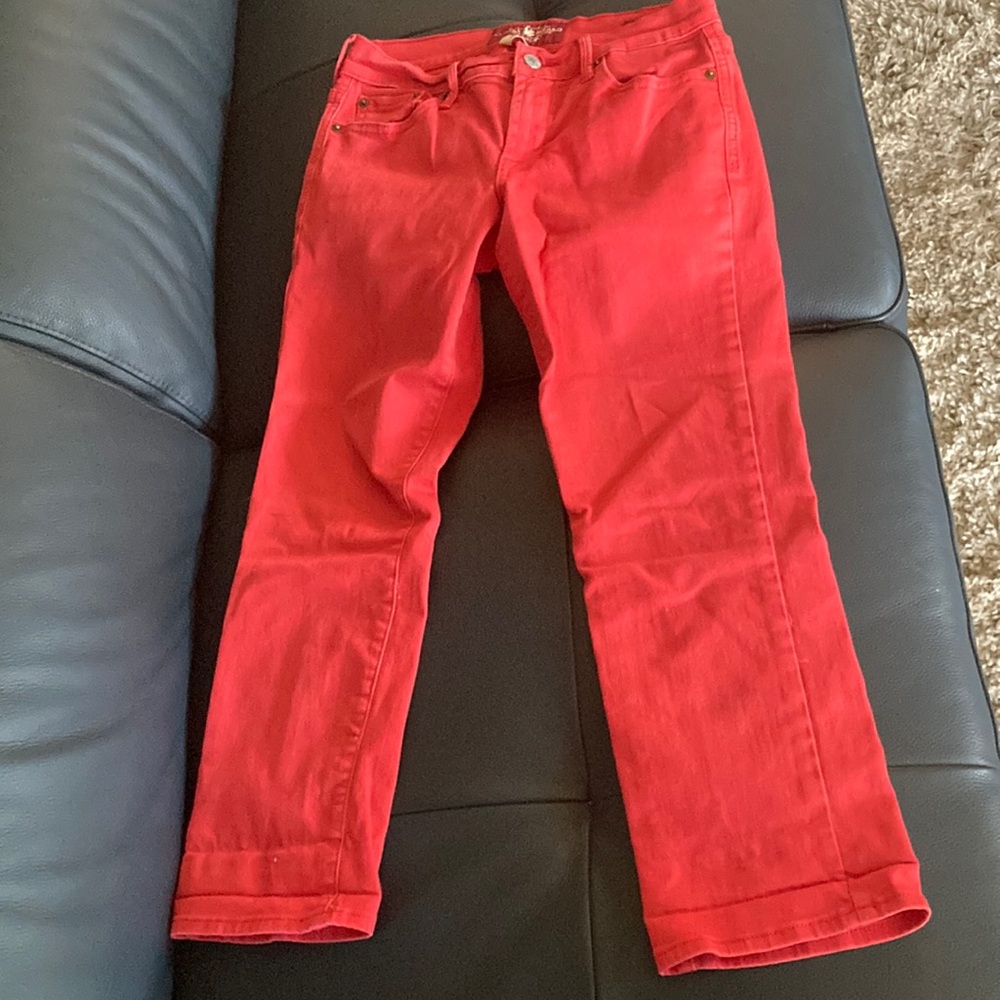 Lucky crop jeans red size 2